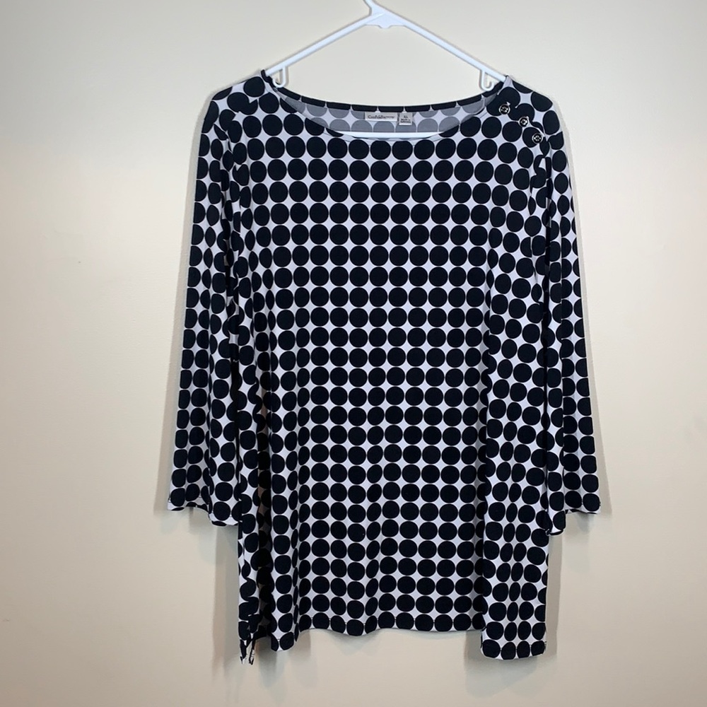 Croft & Barrow XL Black and White Blouse